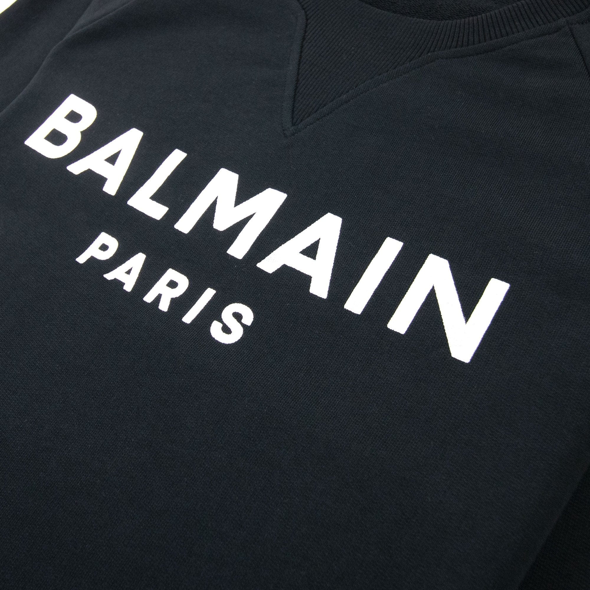 Balmain Balmain Foil Logo Sweatshirt Black/white
