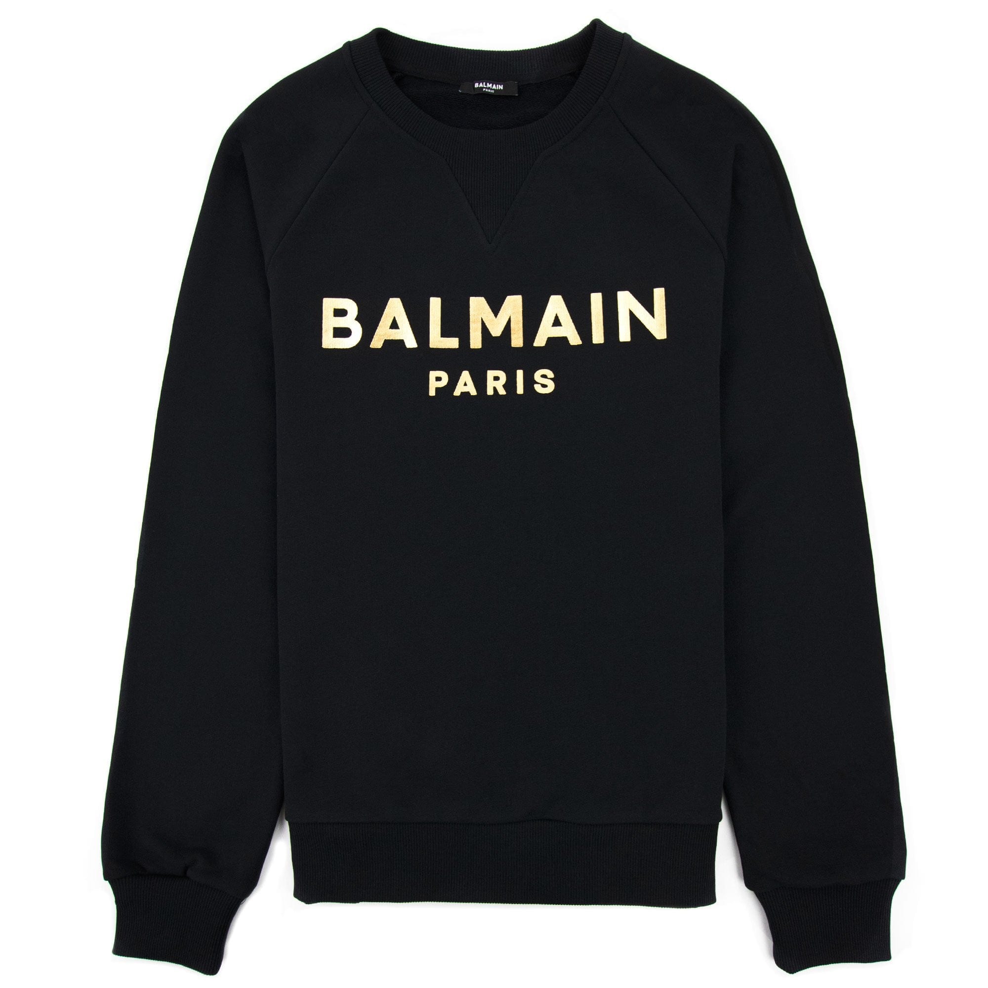 Balmain Balmain Foil Logo Sweatshirt Black/gold