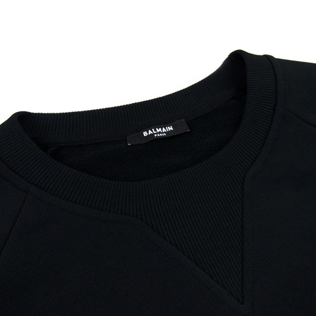 Balmain Balmain Foil Logo Sweatshirt Black/gold