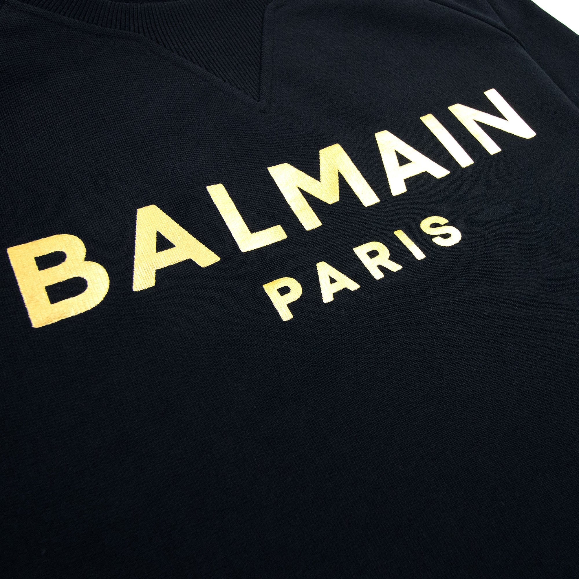 Balmain Balmain Foil Logo Sweatshirt Black/gold