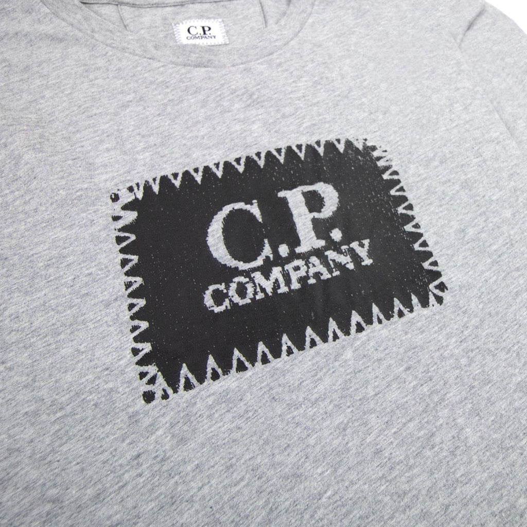 Cp Company Patch Logo T-shirt Grey Black
