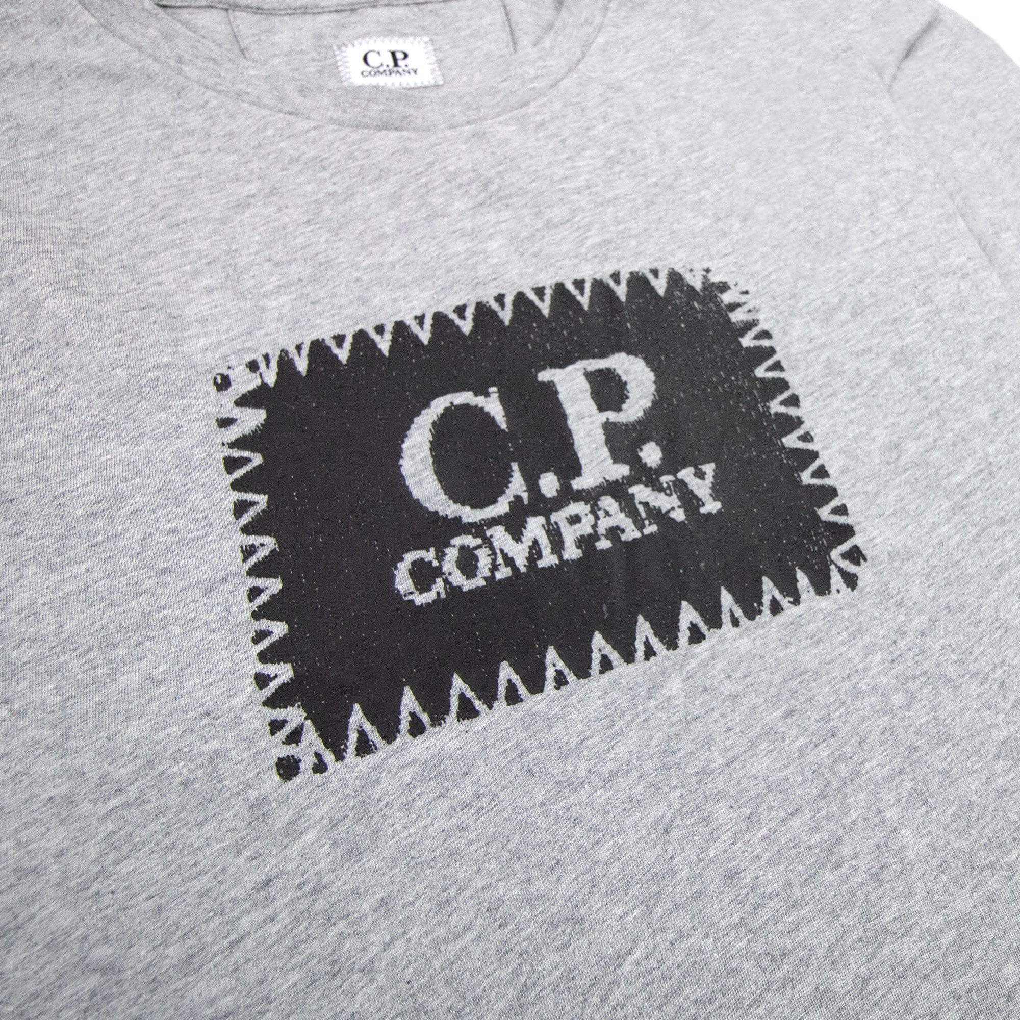 Cp Company Patch Logo T-shirt Grey Black