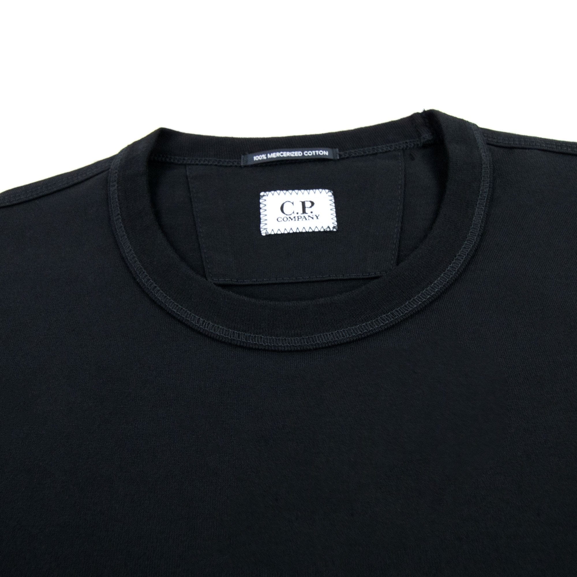 Cp Company 30/2 Mercerized Jersey Sailor T Shirt Black 999