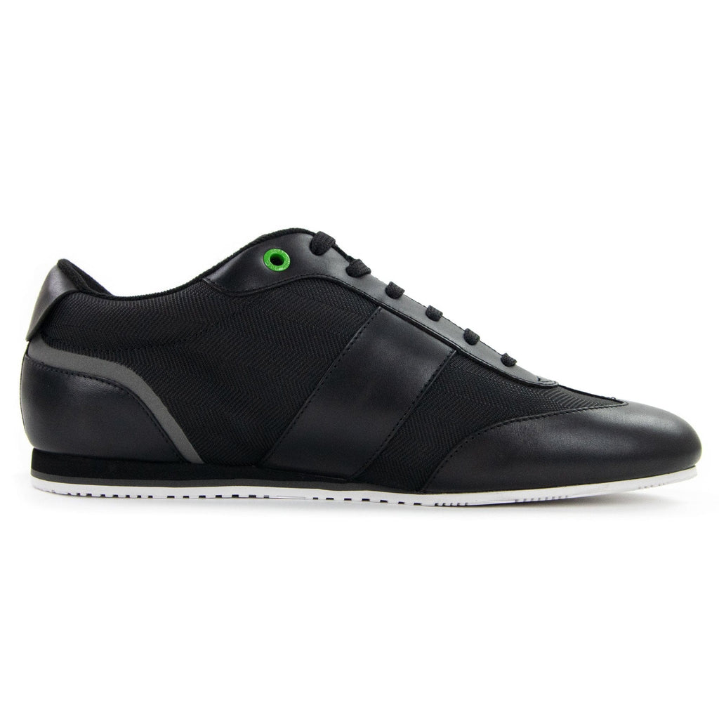 Hugo Boss Lighter Low Leather Mesh Trainers Black