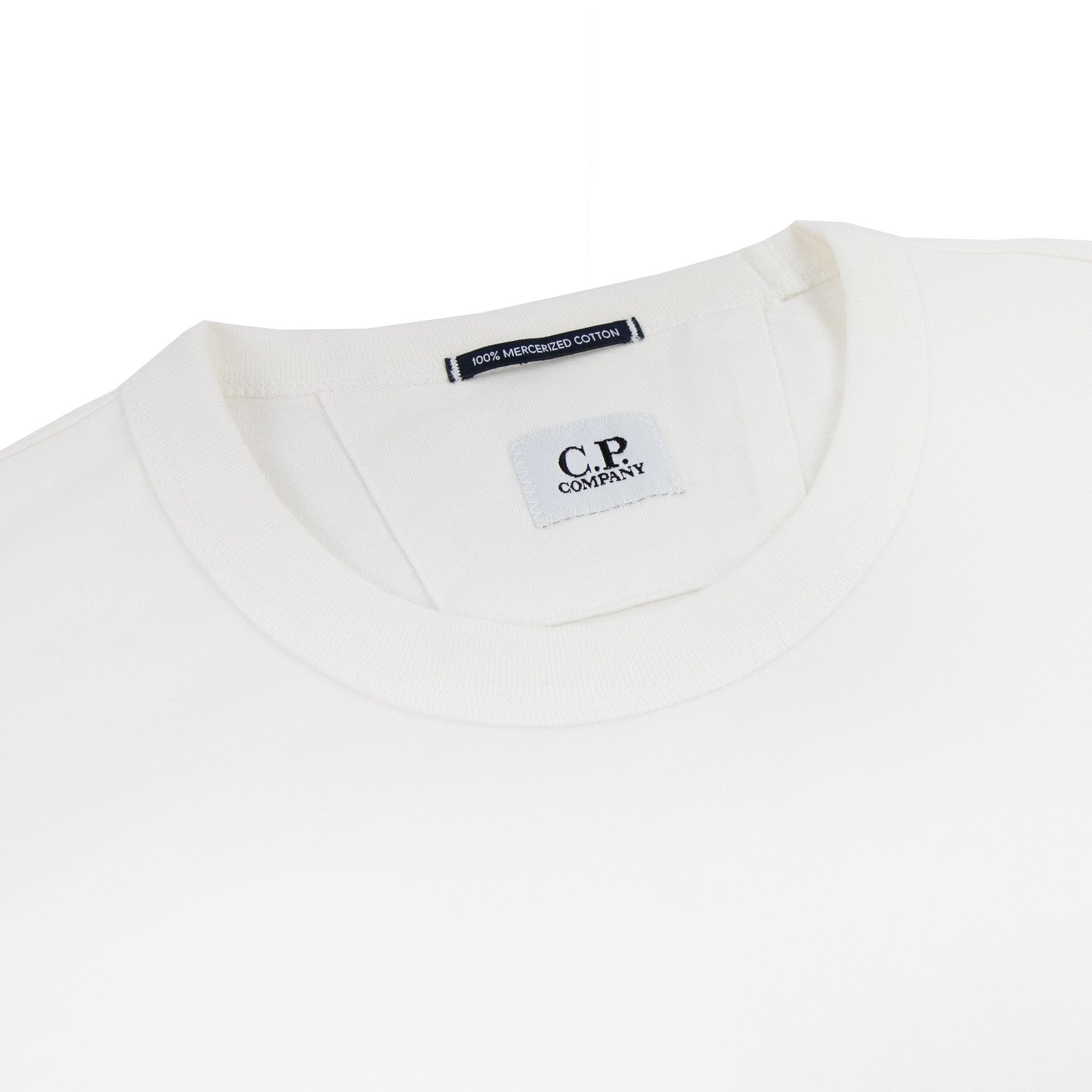 Cp Company 30/2 Mercerized Jersey Sailor T Shirt White 103