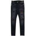Amiri Mx1 Plaid Jeans Aged Black