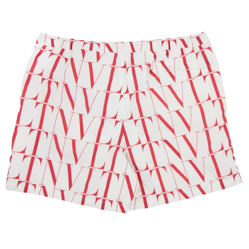 Valentino Vltn Multi Swim Shorts White/red