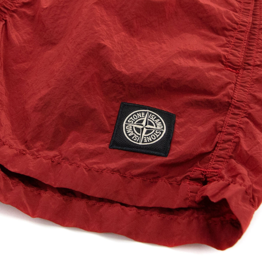 Stone Island Junior B0213 Nylon Metal Shorts Red V0010