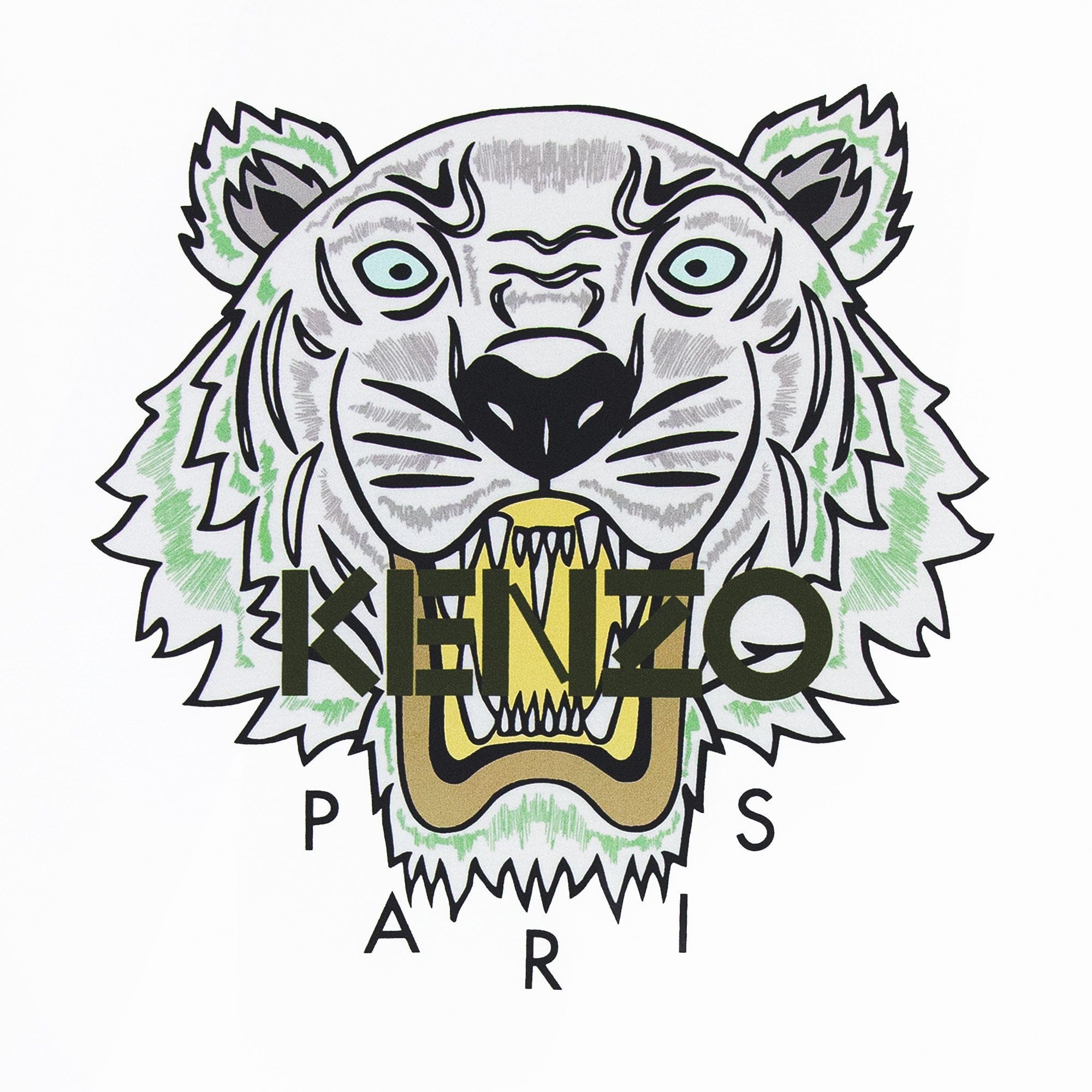 Kenzo Icon Tiger T-shirt White/green