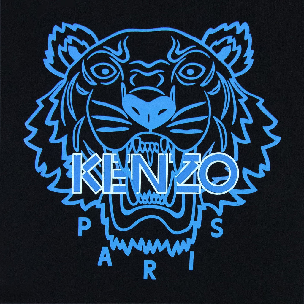 Kenzo Rubber Tiger Logo Tshirt Black/blue
