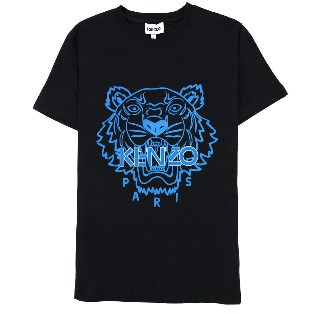 Kenzo Rubber Tiger Logo Tshirt Black/blue