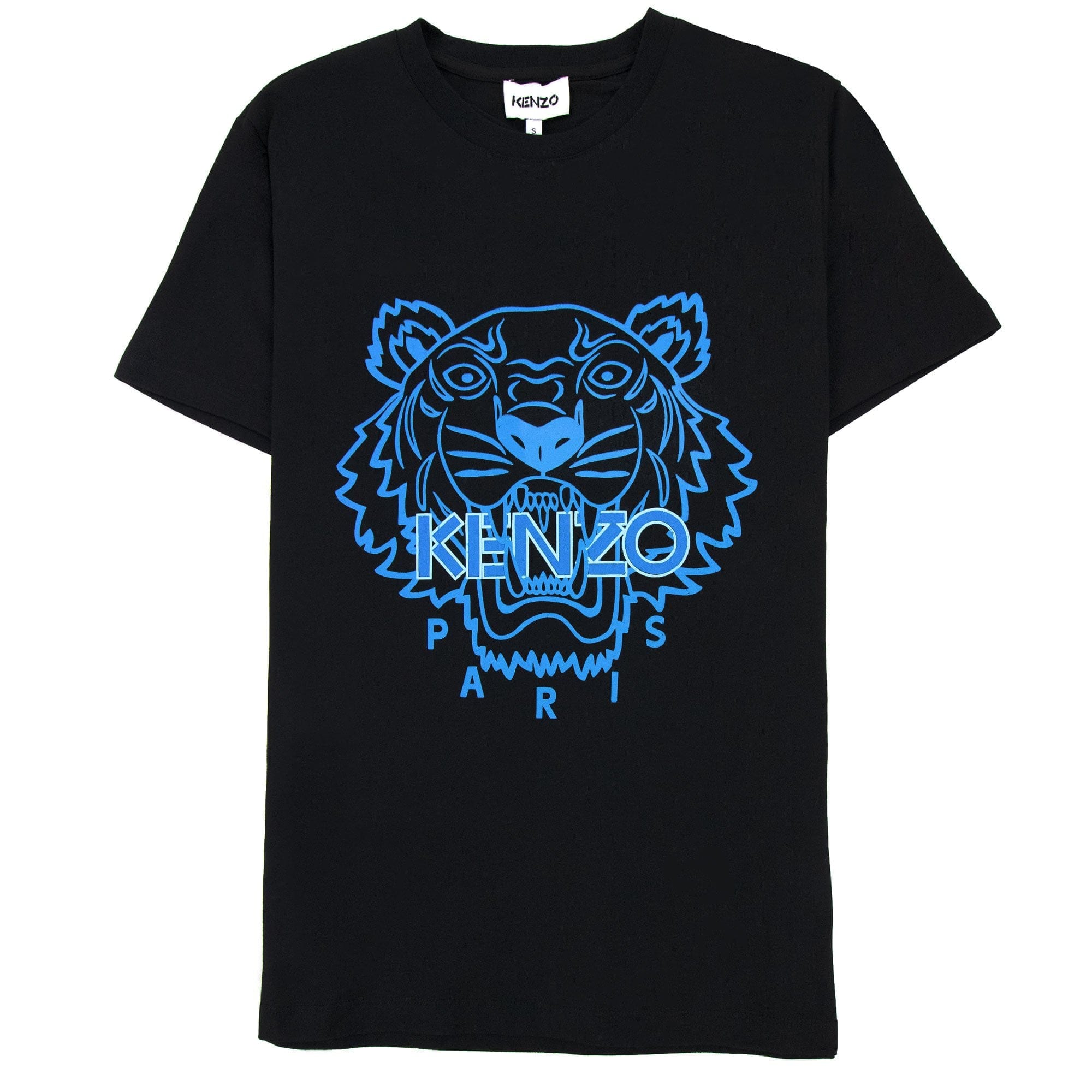 Kenzo Rubber Tiger Logo Tshirt Black/blue