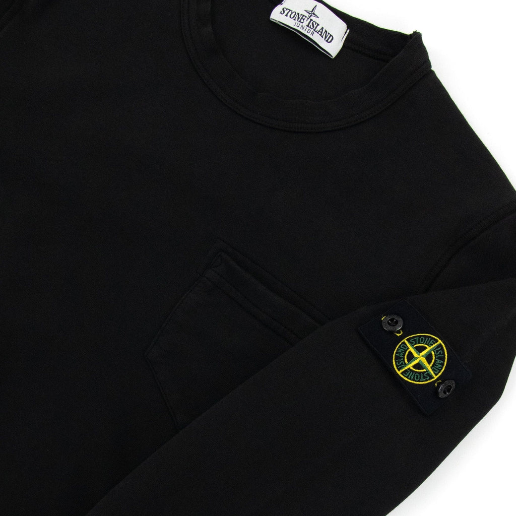 Stone Island Junior 62040 Bubble Gum Print Sweatshirt Black V0029