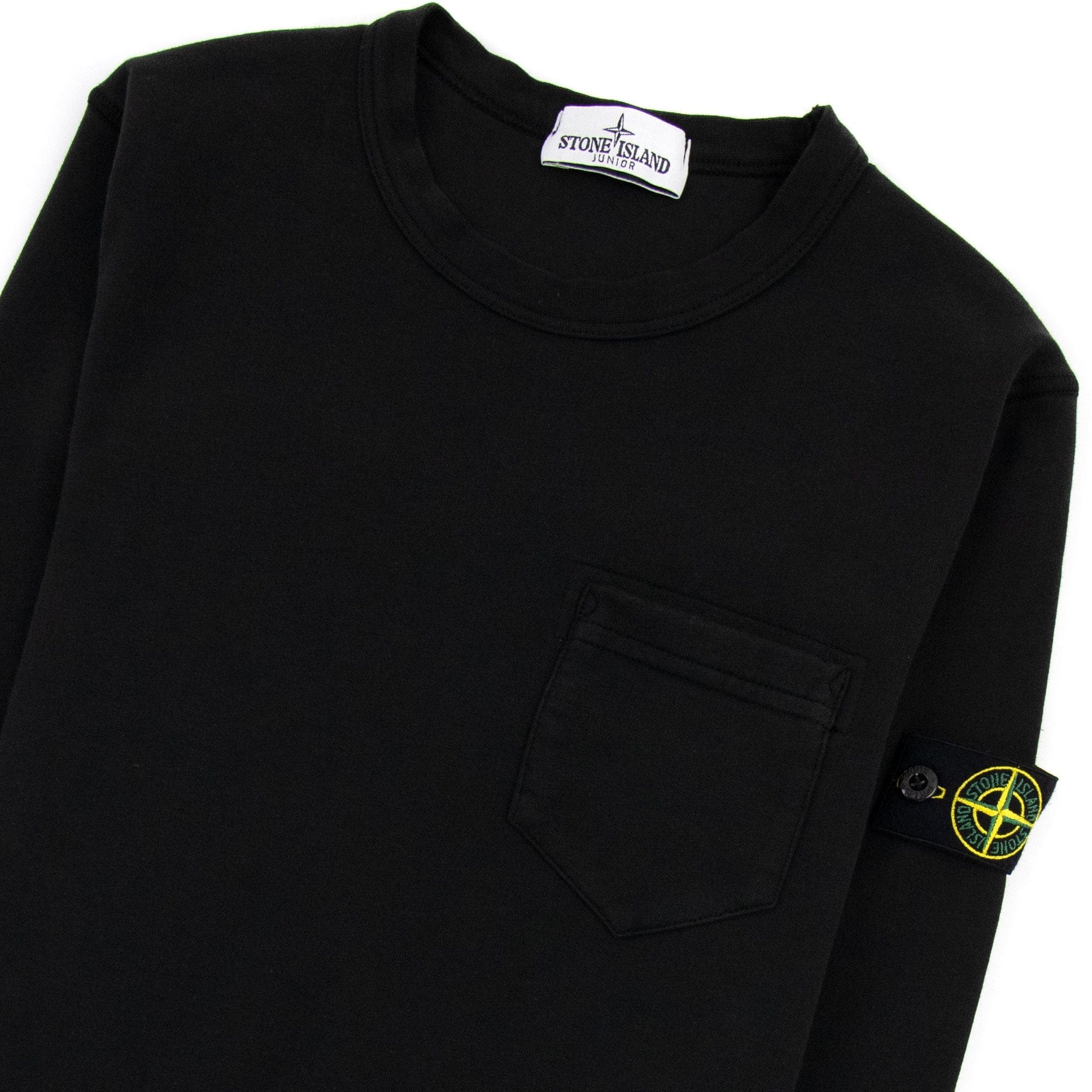 Stone Island Junior 62040 Bubble Gum Print Sweatshirt Black V0029