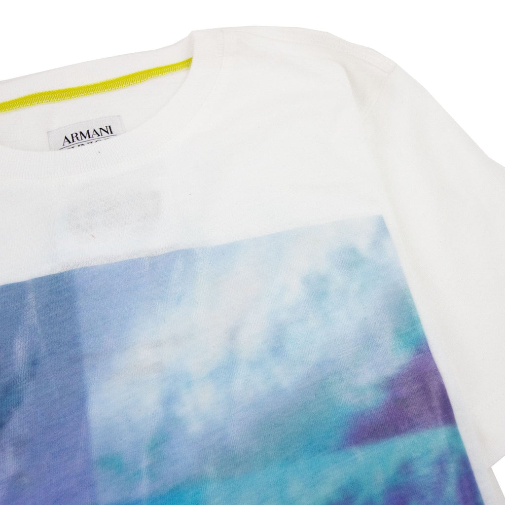 Armani Junior Adventure Print T Shirt White APR1