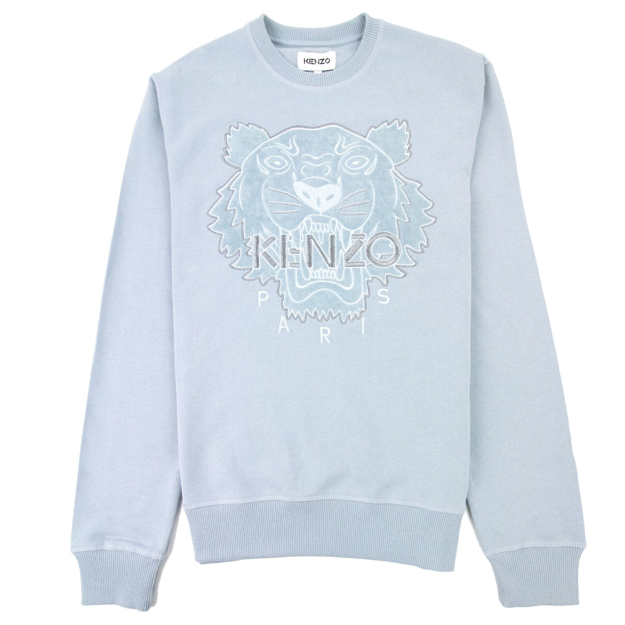 Kenzo Velvet Tiger Sweatshirt Baby Blue