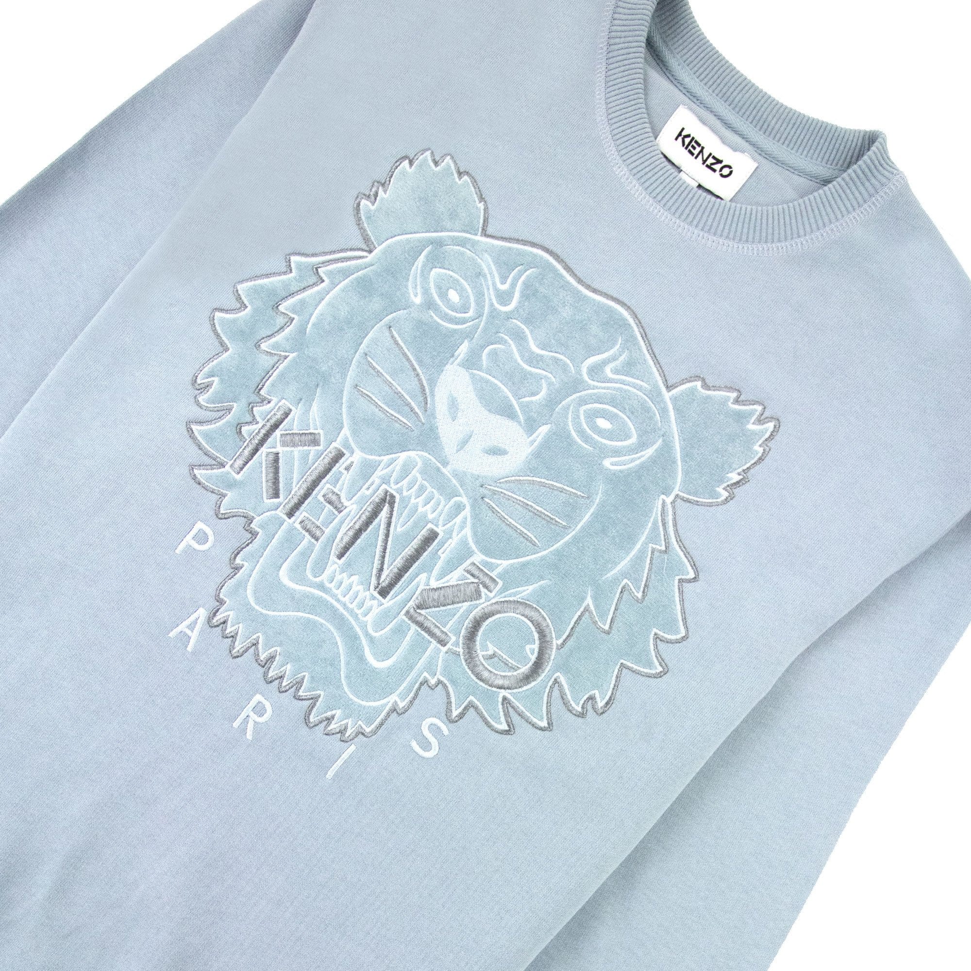 Kenzo Velvet Tiger Sweatshirt Baby Blue