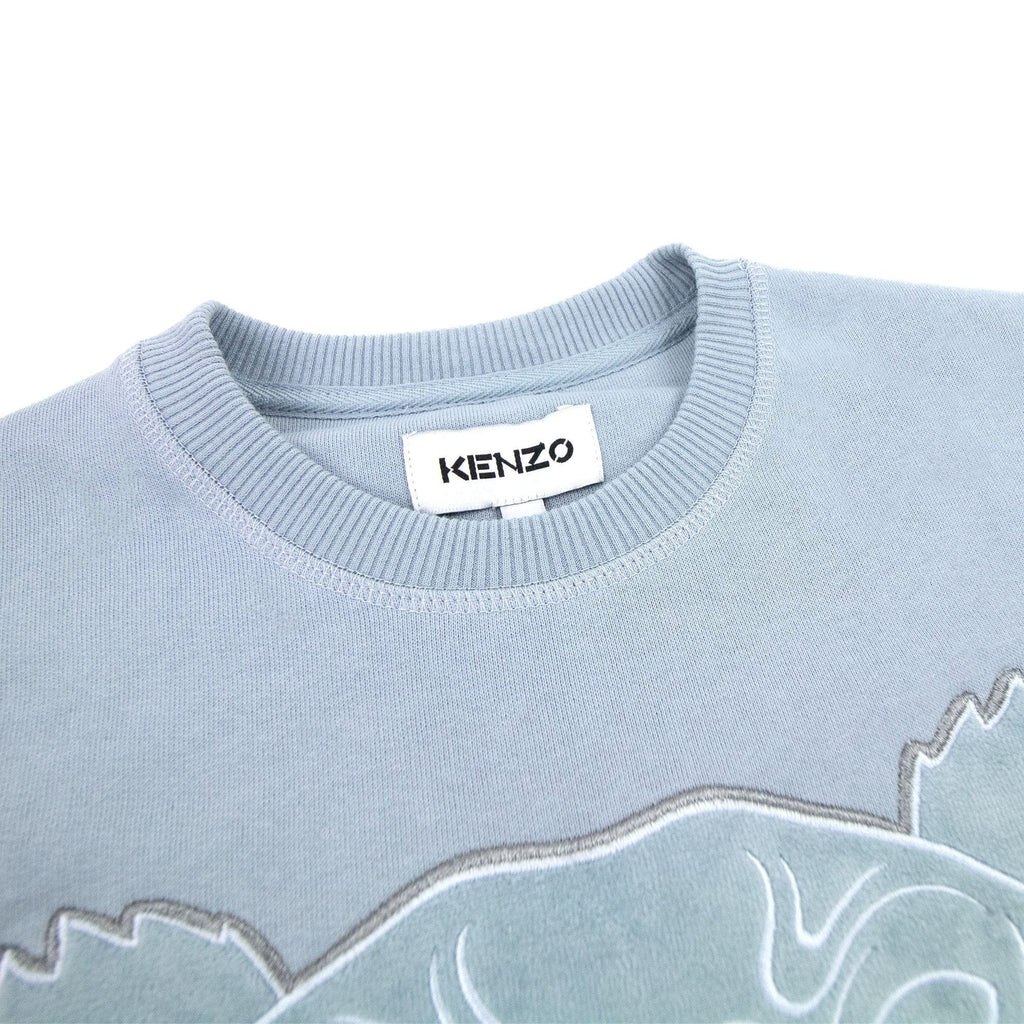 Kenzo Velvet Tiger Sweatshirt Baby Blue