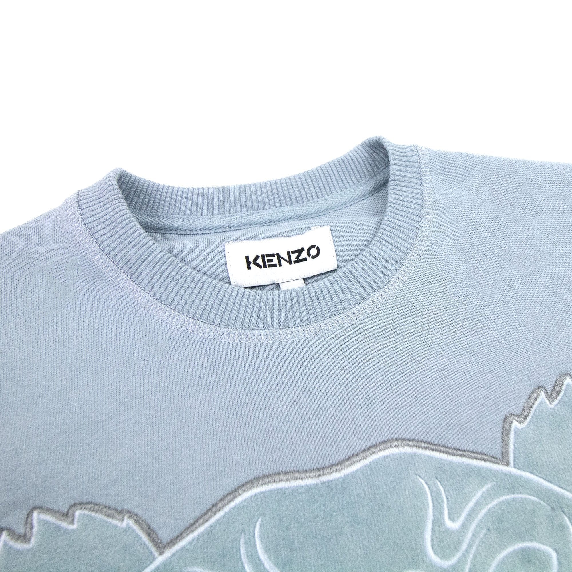 Kenzo Velvet Tiger Sweatshirt Baby Blue