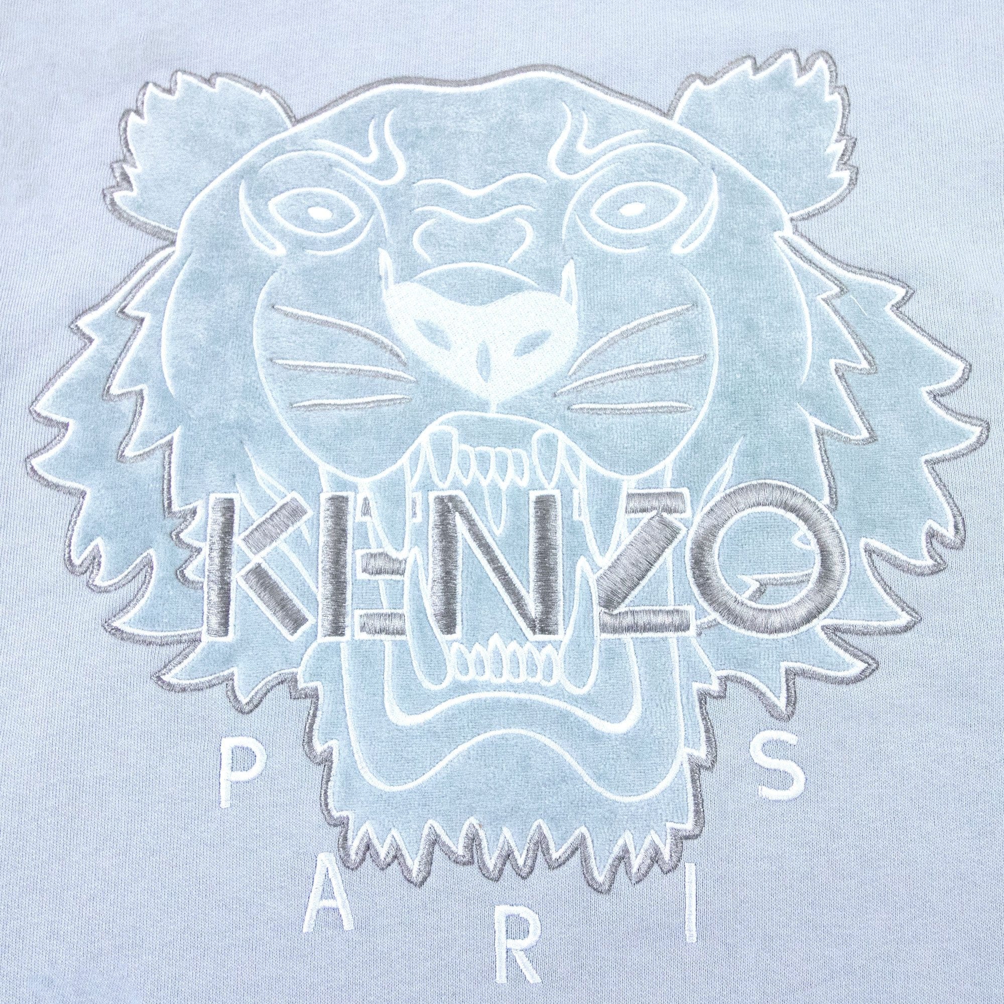 Kenzo Velvet Tiger Sweatshirt Baby Blue