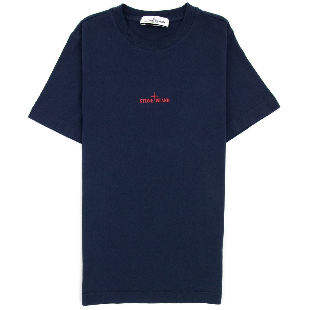 Stone Island Junior Graphic Print T Shirt Navy Blue V0028