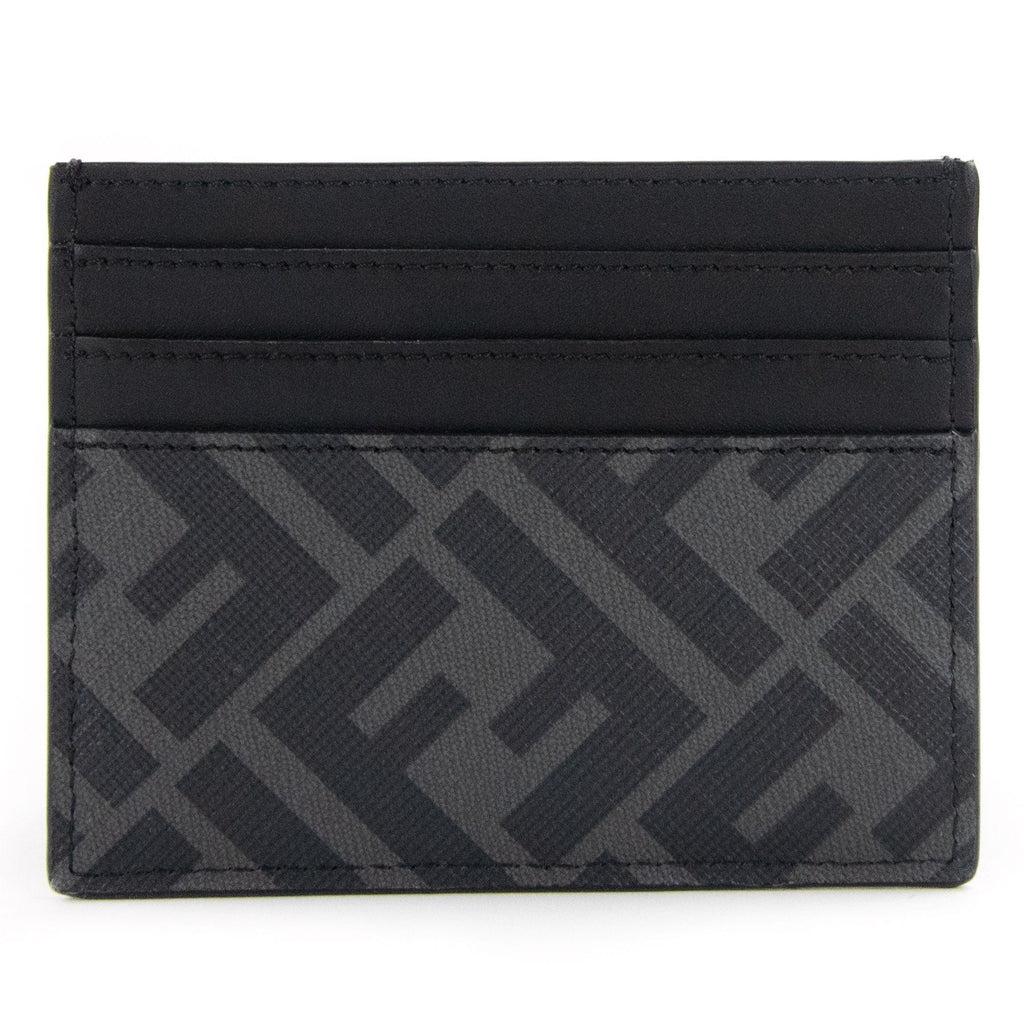 Fendi Ff Grey Card Holder Black/Grey