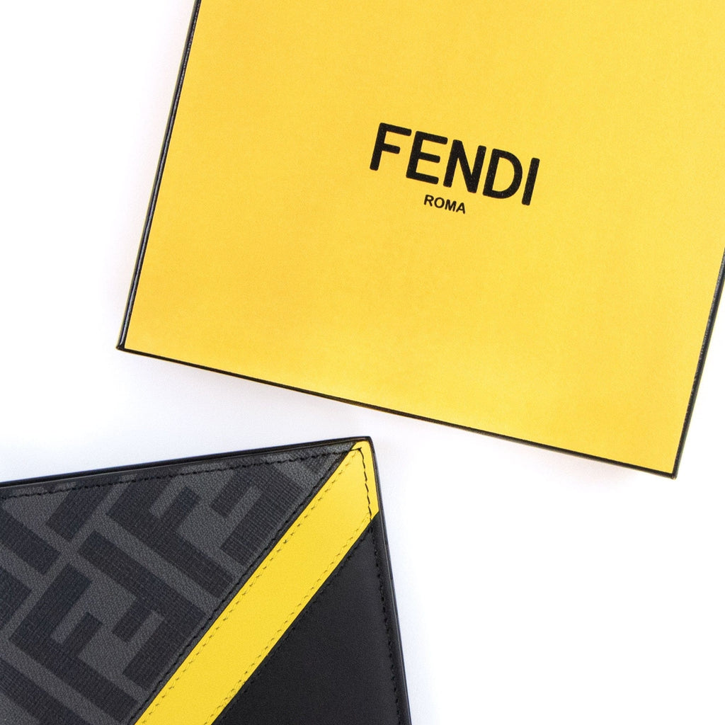 Fendi Grey Bi-fold Wallet Black/Grey