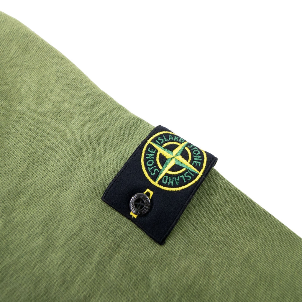 Stone Island 66360 Malfile Fleece Garment Dayed Sweatshirt Olive V0158