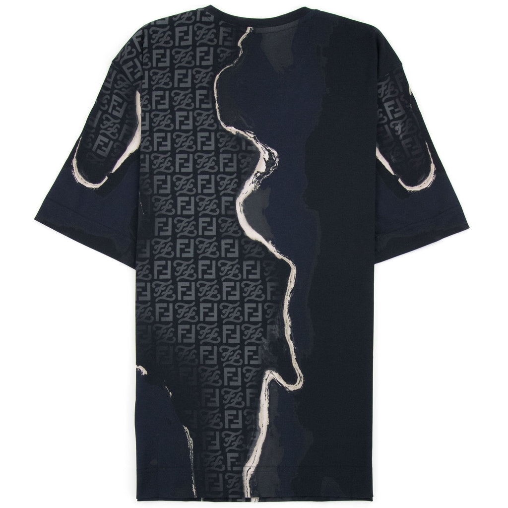 Fendi Fendi Earth Pattern T-shirt Black