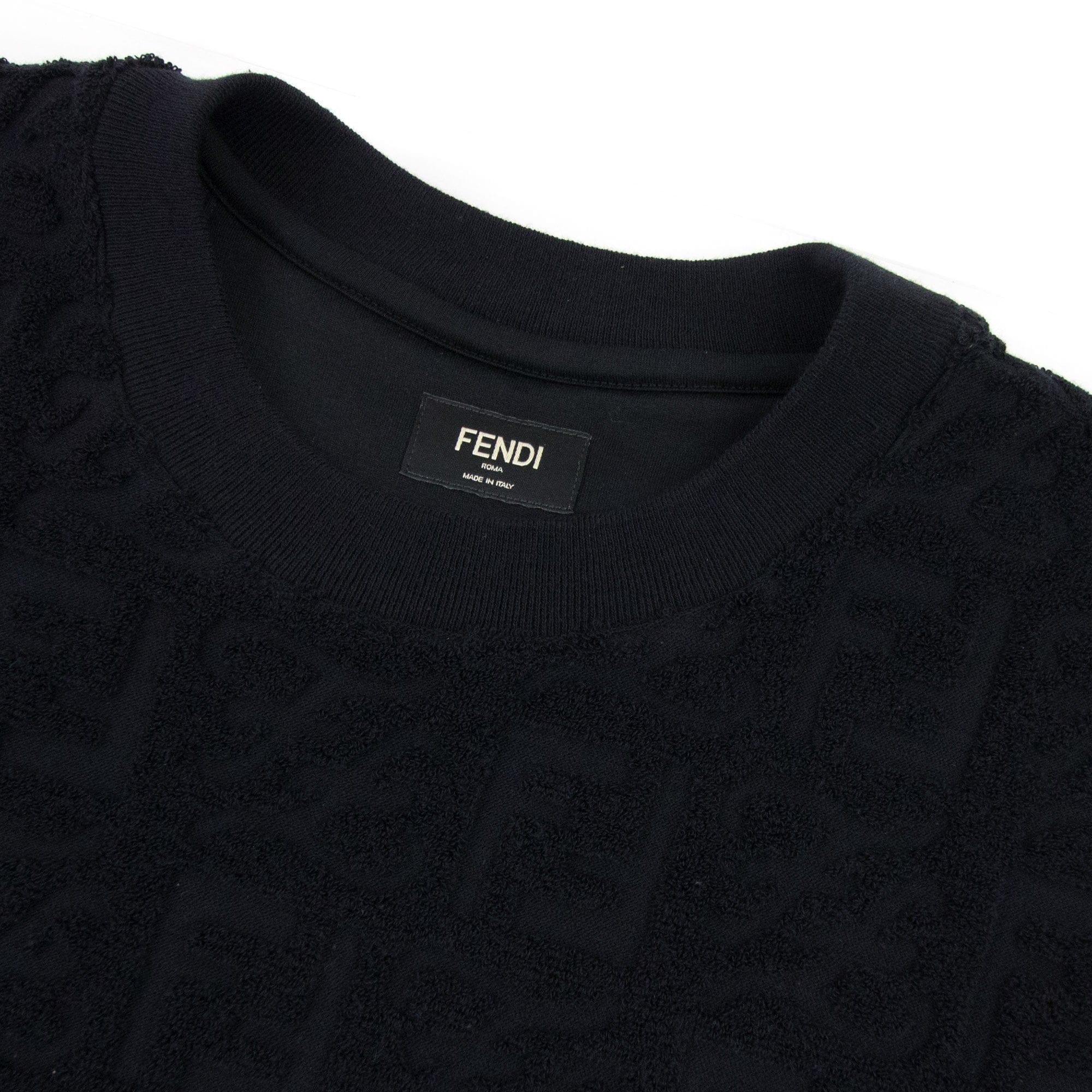 Fendi Ff Sponge Logo T-shirt Black
