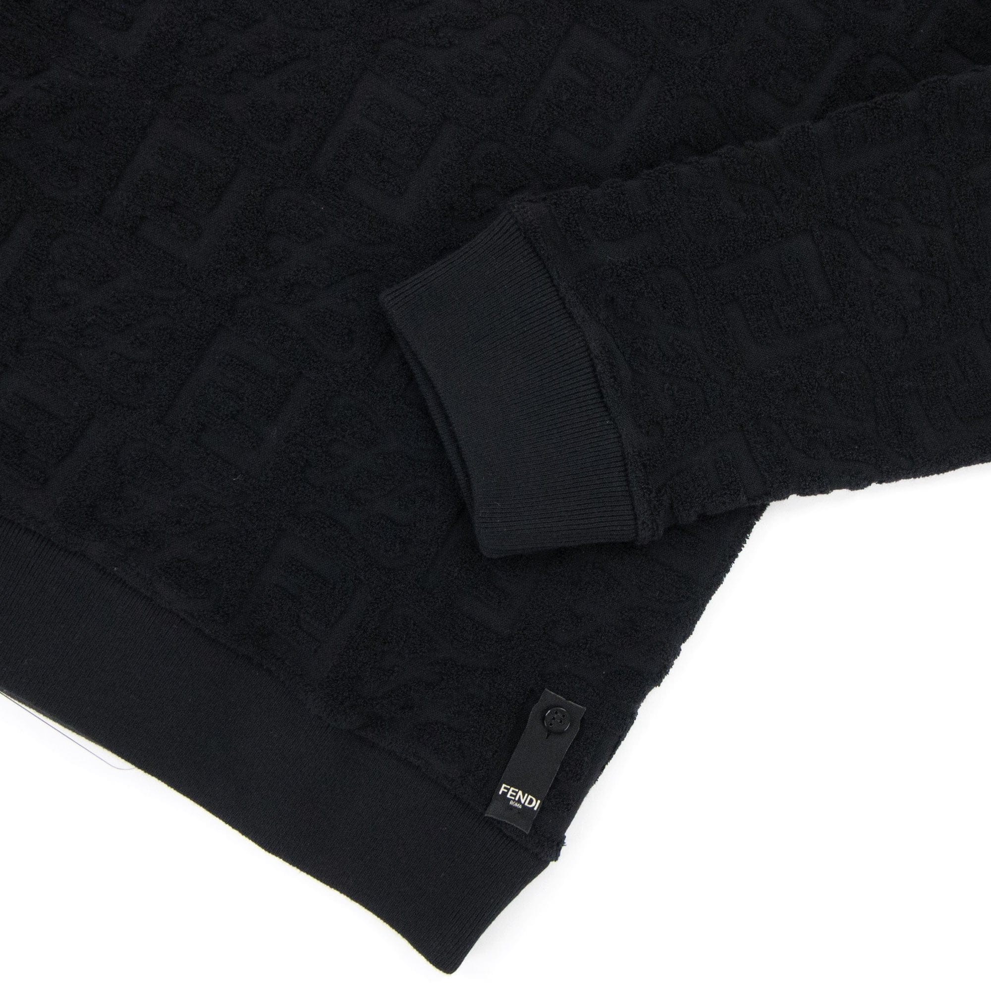 Fendi Ff Kaligraphy Sponge Sweat Black