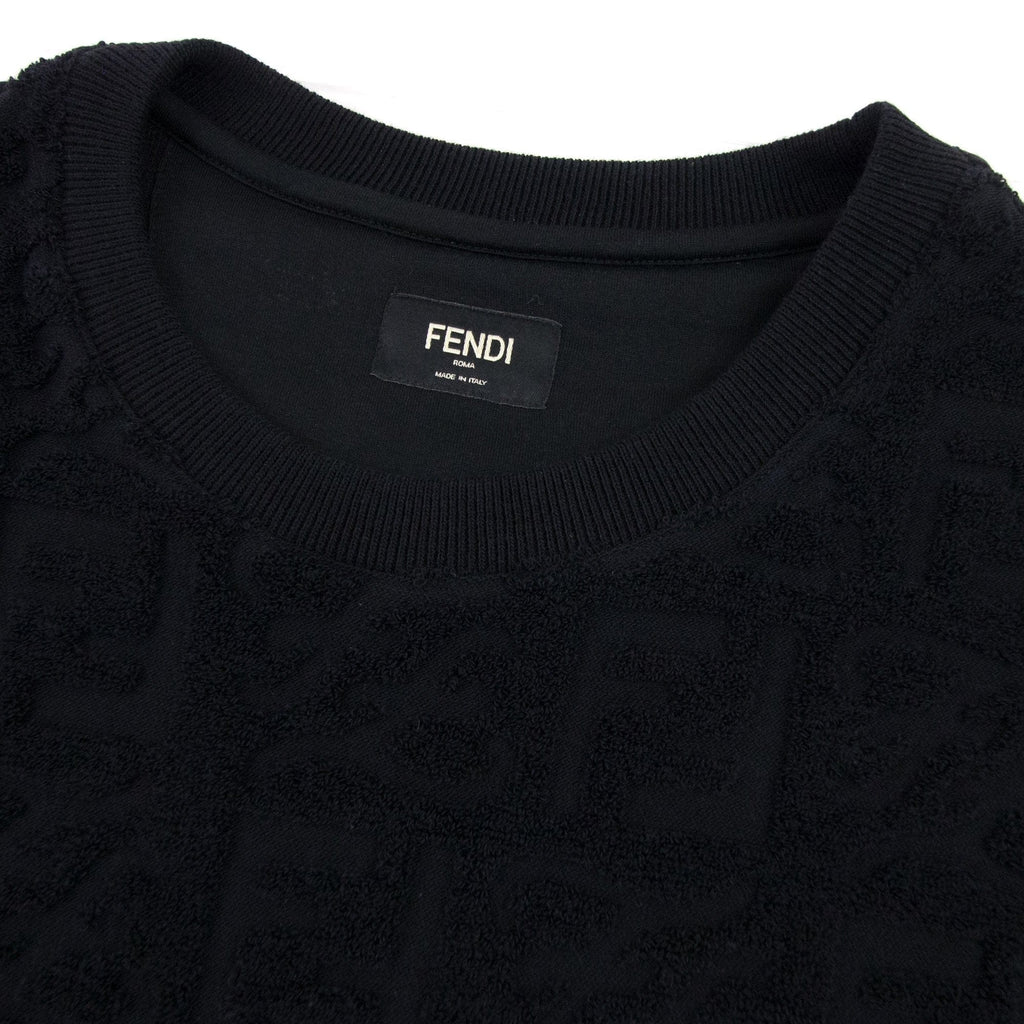 Fendi Ff Kaligraphy Sponge Sweat Black