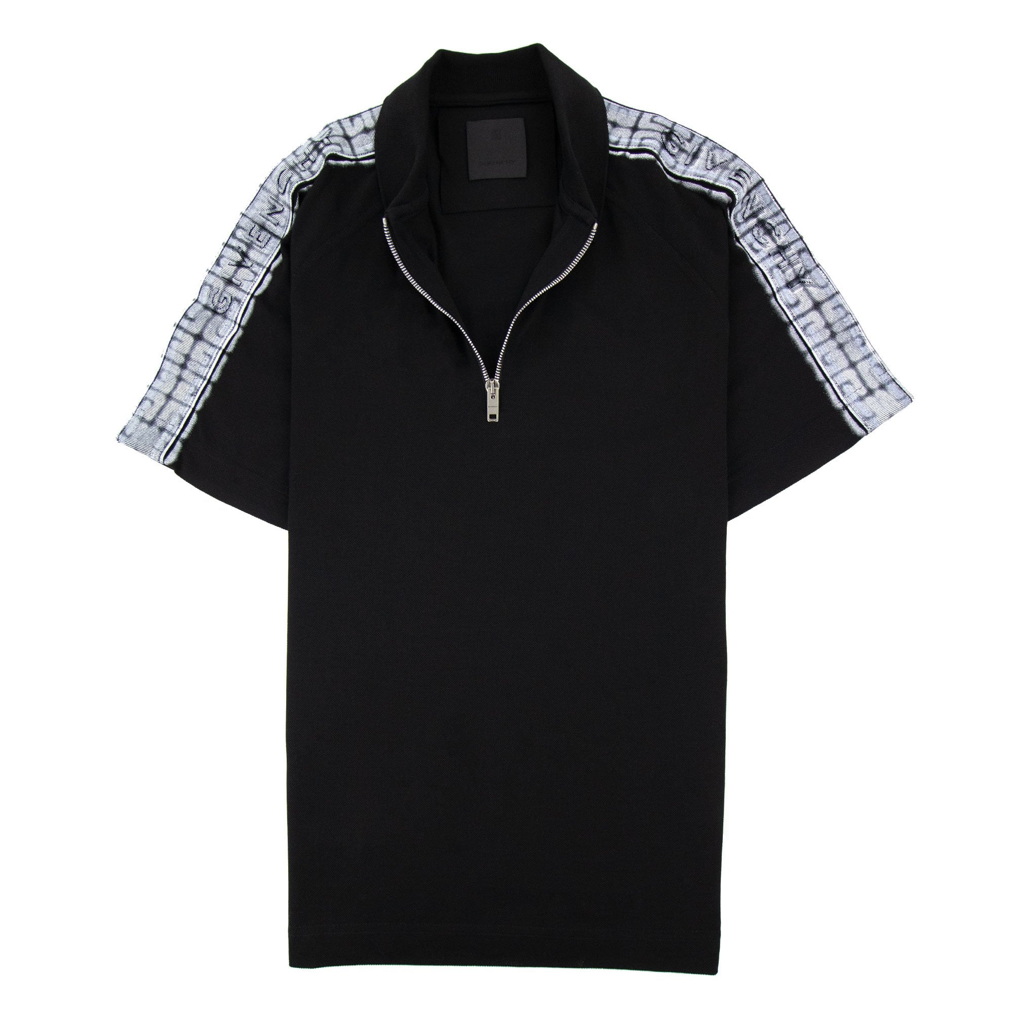 Givenchy 4g Webbing Zipped Polo Black 001