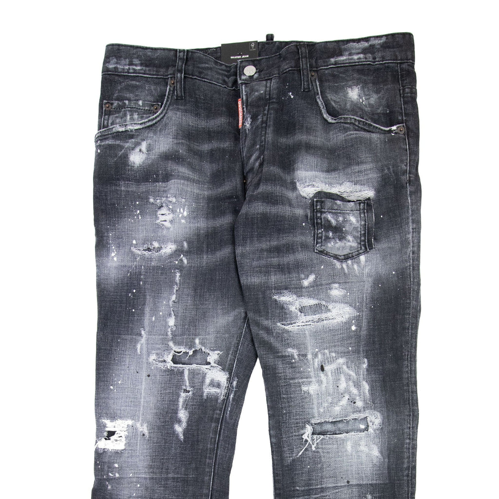 Dsquared2 Black Ripped Wash Skater Jean Black