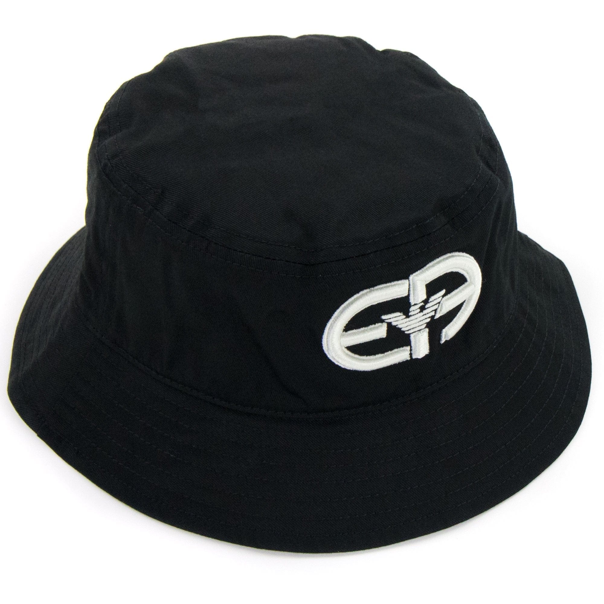 Emporio Armani Cloche Hat With R-EAcreate Logo Embroidery Black