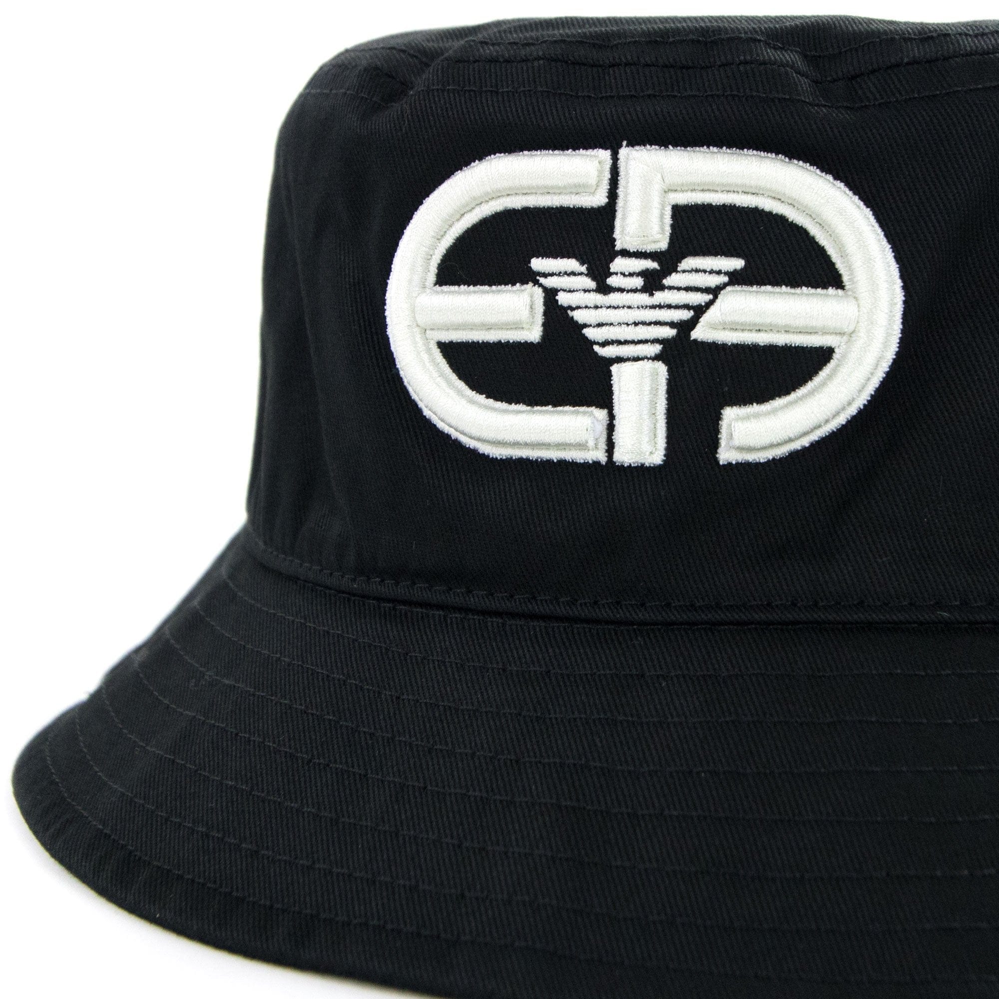 Emporio Armani Cloche Hat With R-EAcreate Logo Embroidery Black