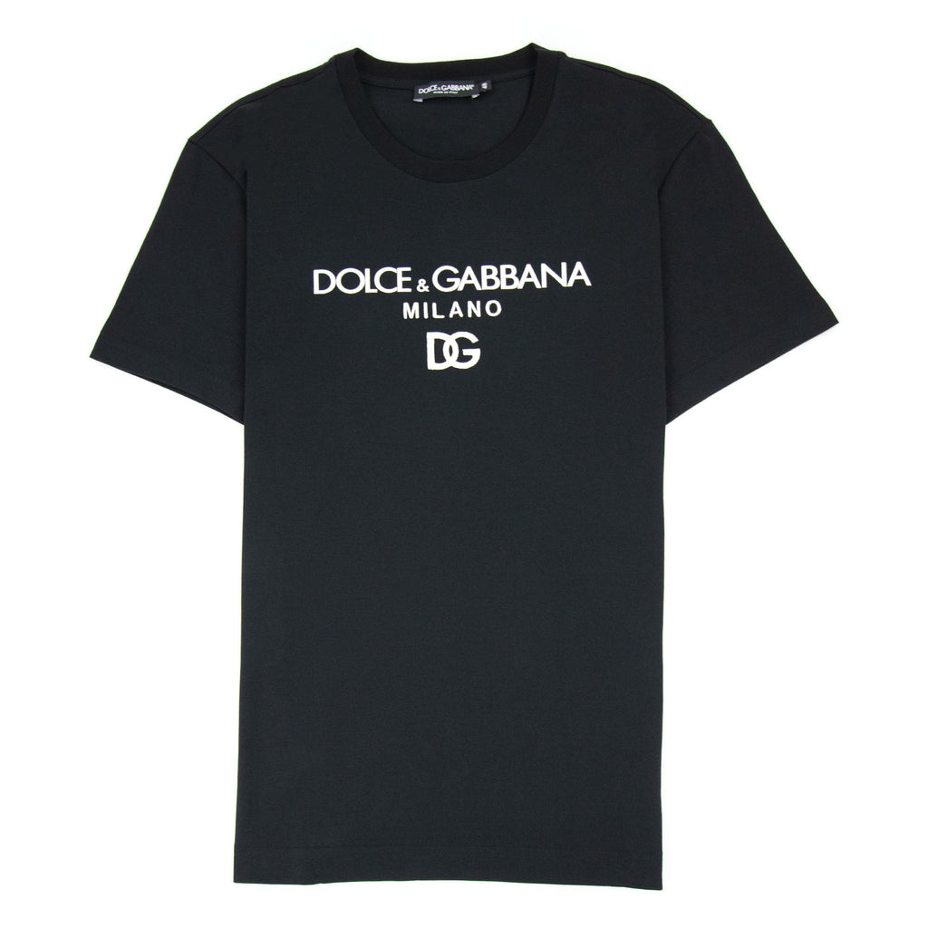 Dolce &amp; Gabbana Cotton T-shirt With Dg Embroidery And Patch Black