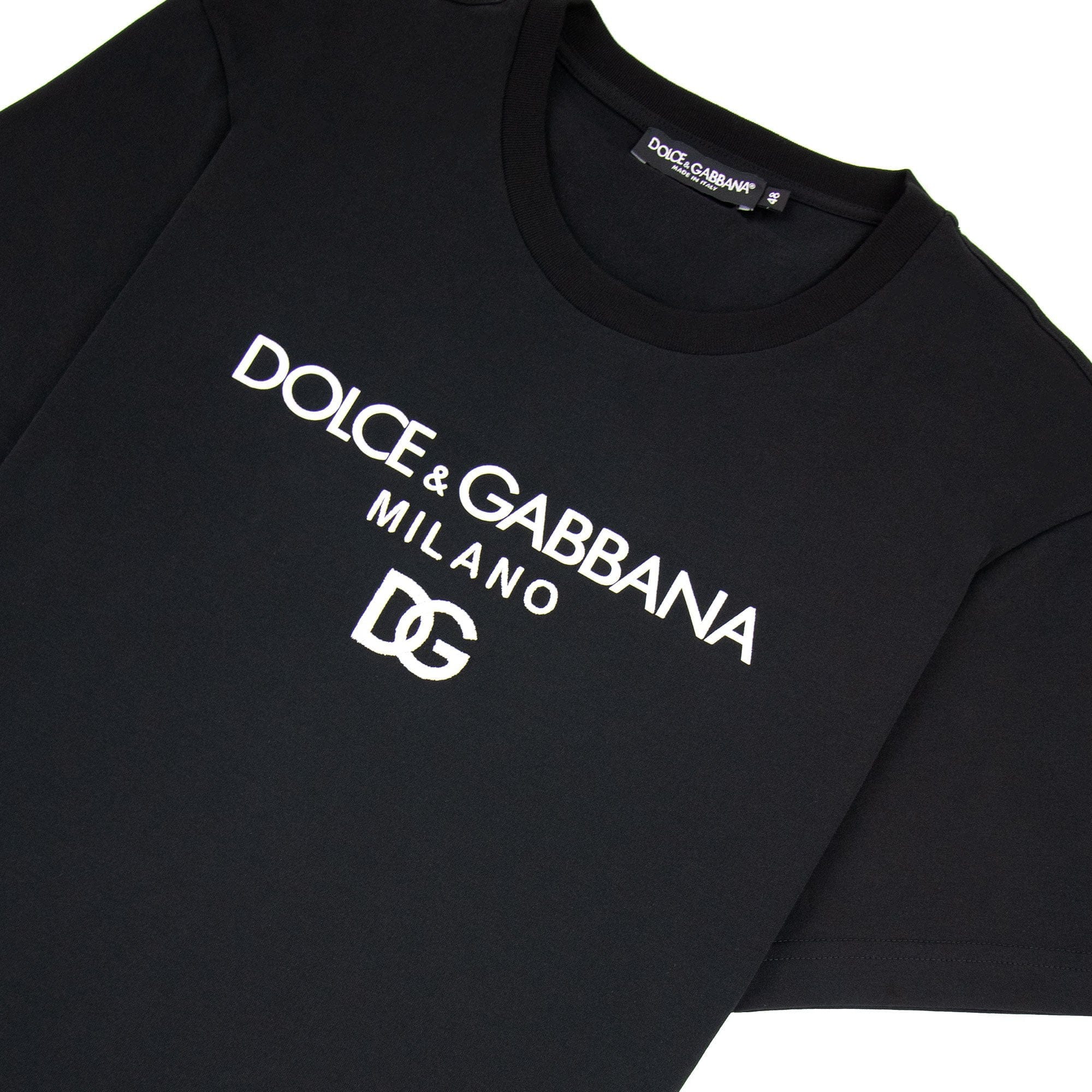 Dolce &amp; Gabbana Cotton T-shirt With Dg Embroidery And Patch Black