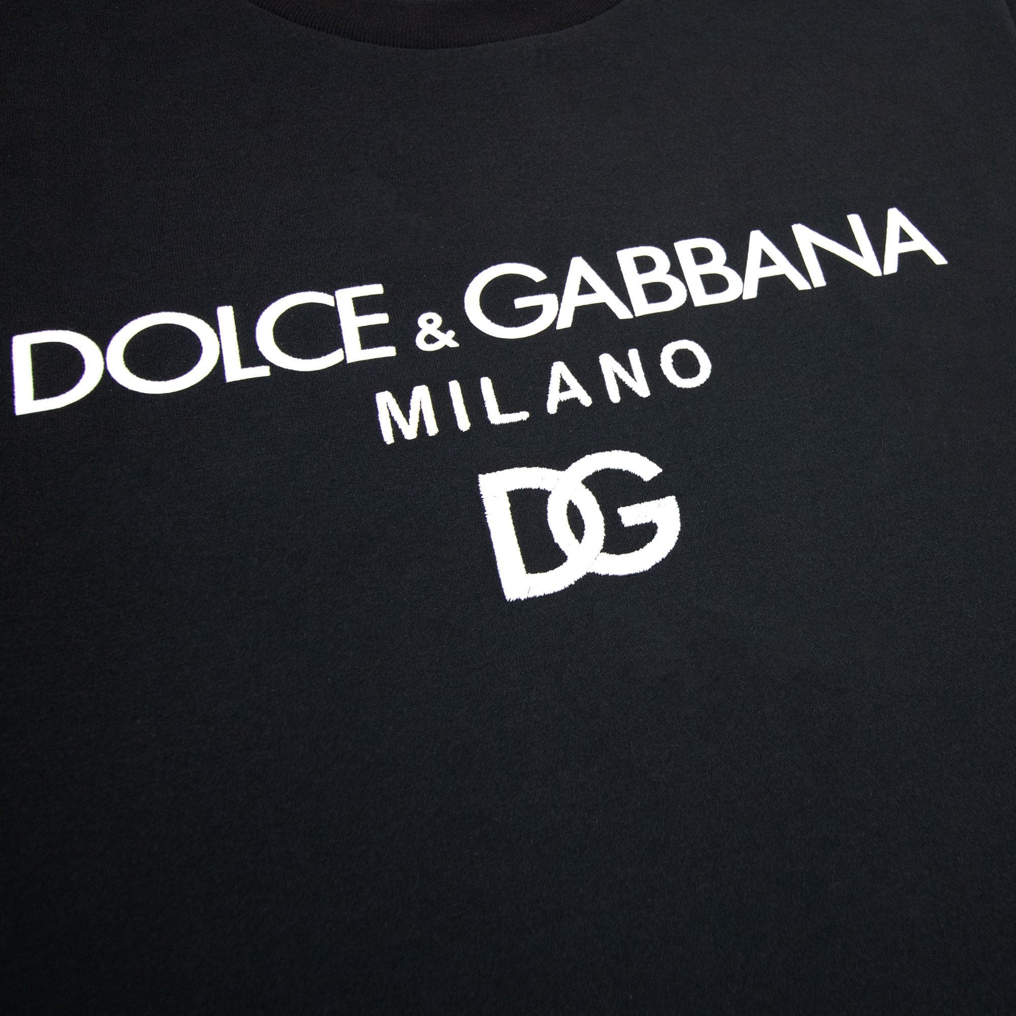 Dolce &amp; Gabbana Cotton T-shirt With Dg Embroidery And Patch Black