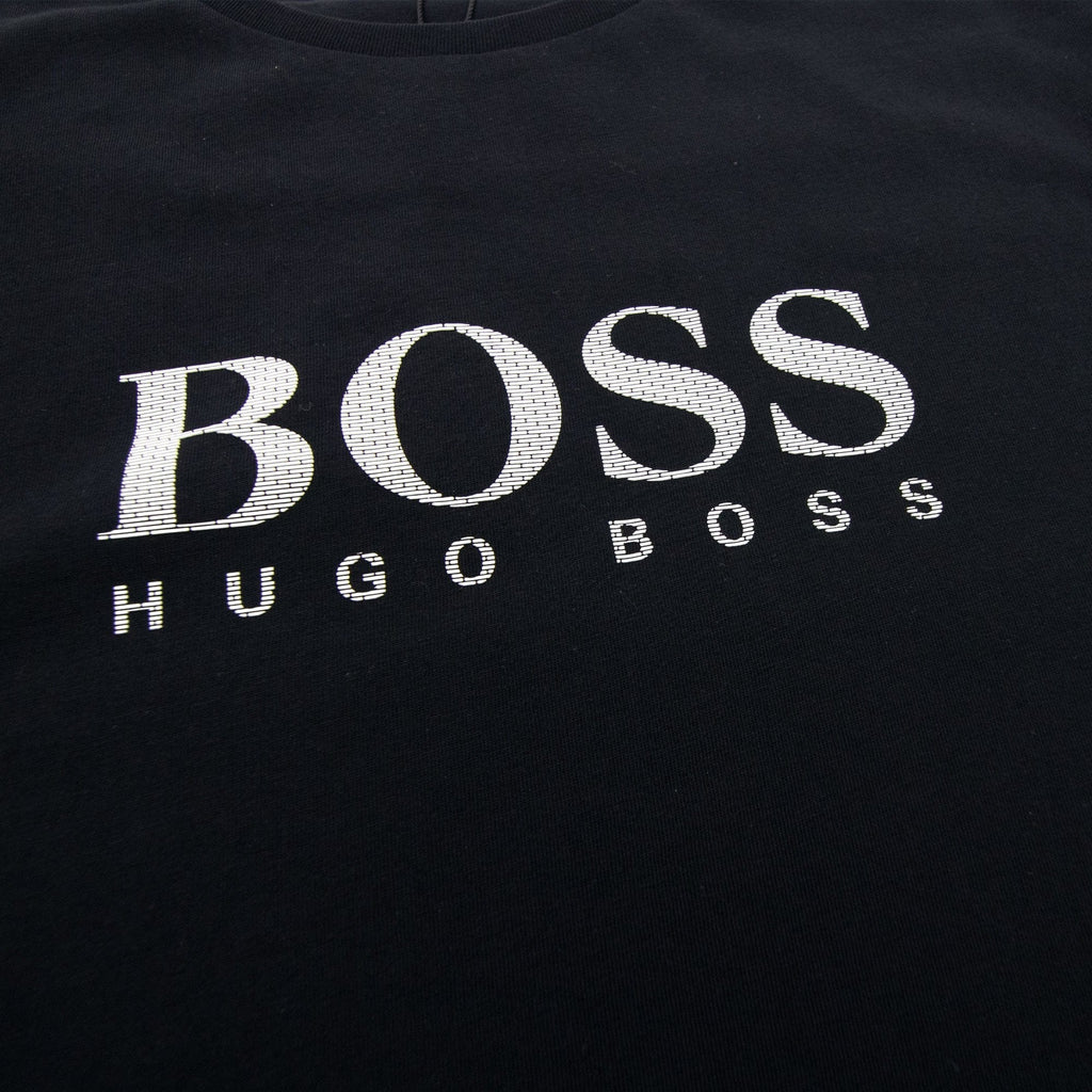Hugo Boss Kids Printed Logo T Shirt Black