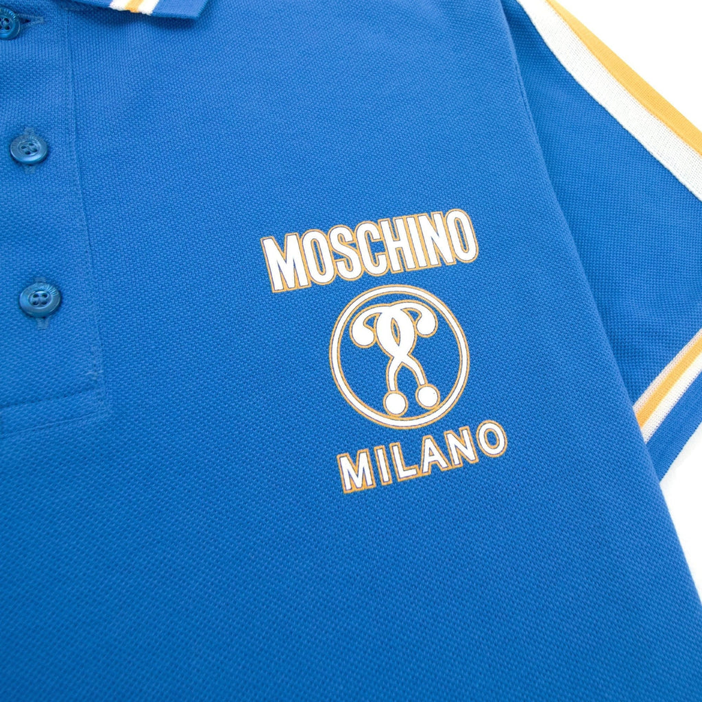 Moschino Couture Double Question Mark S/s Polo Blue