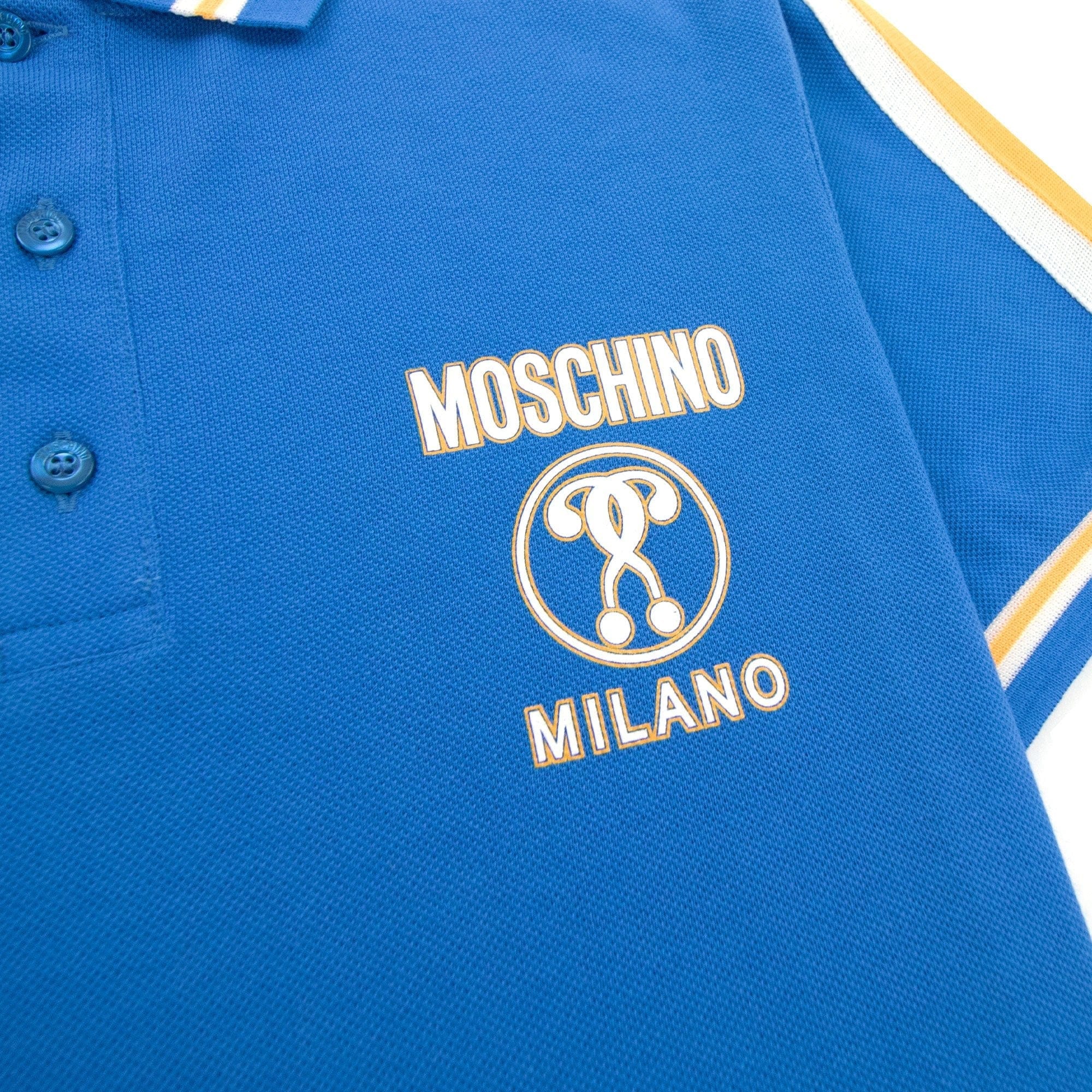 Moschino Couture Double Question Mark S/s Polo Blue