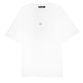 Dolce &amp; Gabbana Cotton T-shirt With Metallic Dg Logo White