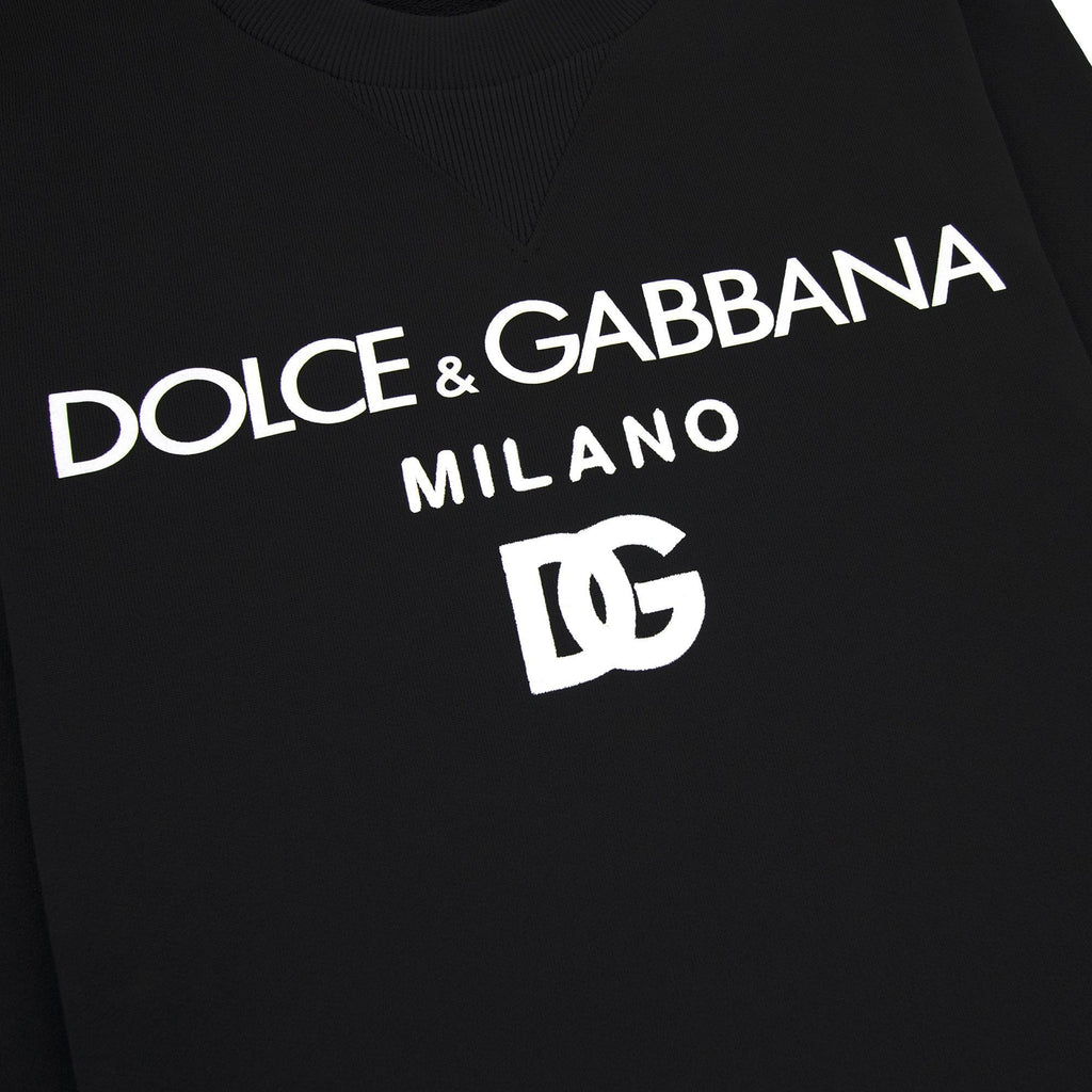 Dolce &amp; Gabbana Dg Felpa Cotton Sweatshirt Black