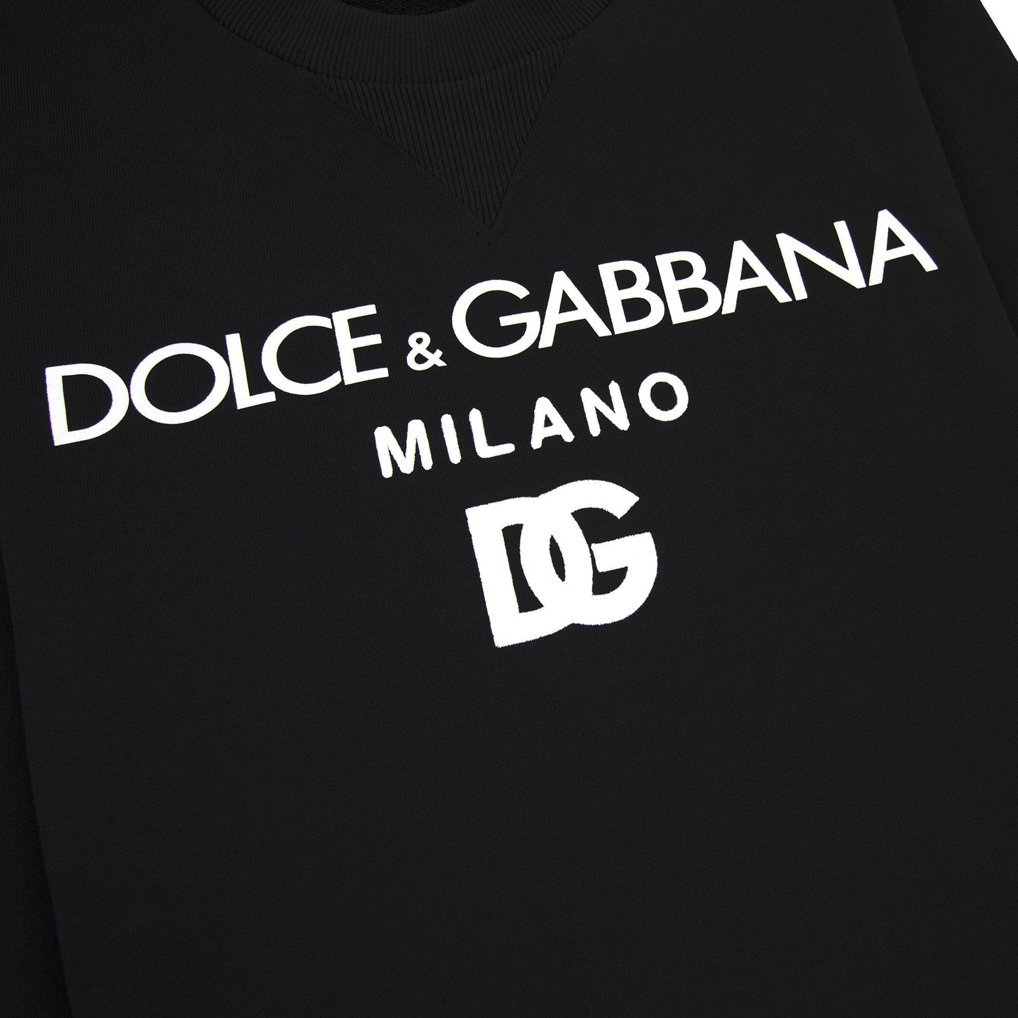 Dolce &amp; Gabbana Dg Felpa Cotton Sweatshirt Black