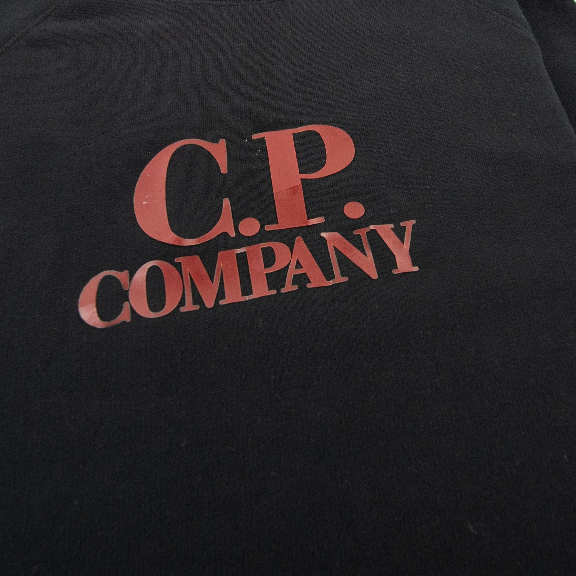 Cp Company Rubber Logo Sweatshirt Navy