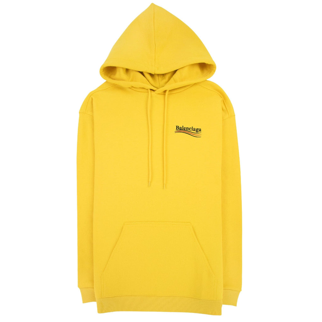 Balenciaga Political Campaign Embroidery Hoodie Yellow