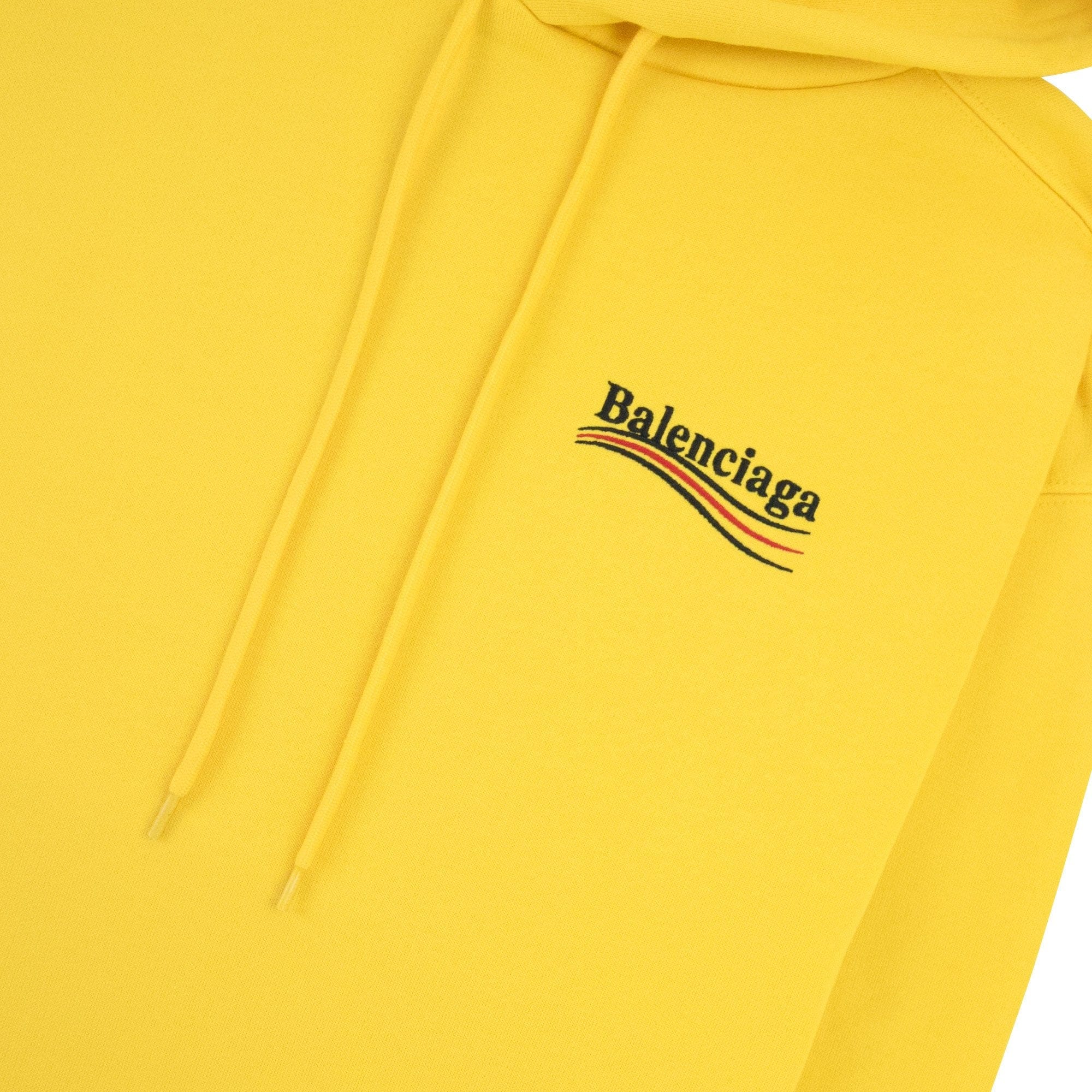 Balenciaga Political Campaign Embroidery Hoodie Yellow