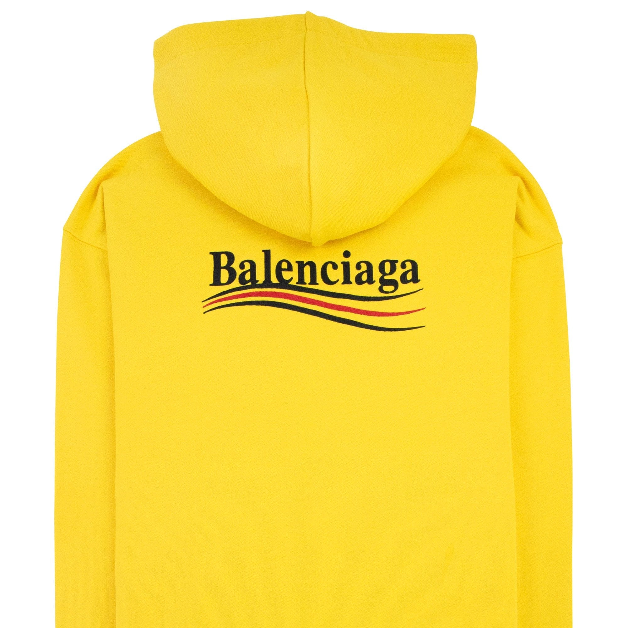 Balenciaga Political Campaign Embroidery Hoodie Yellow