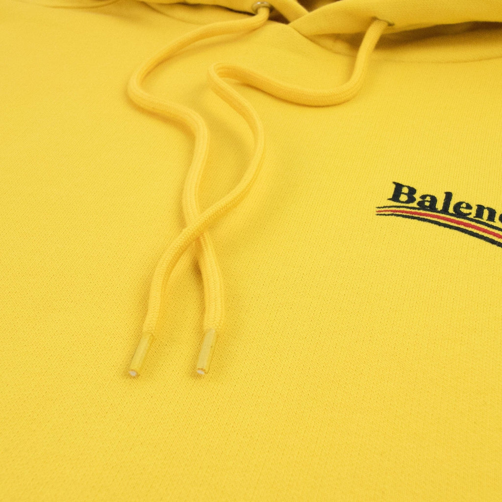 Balenciaga Political Campaign Embroidery Hoodie Yellow